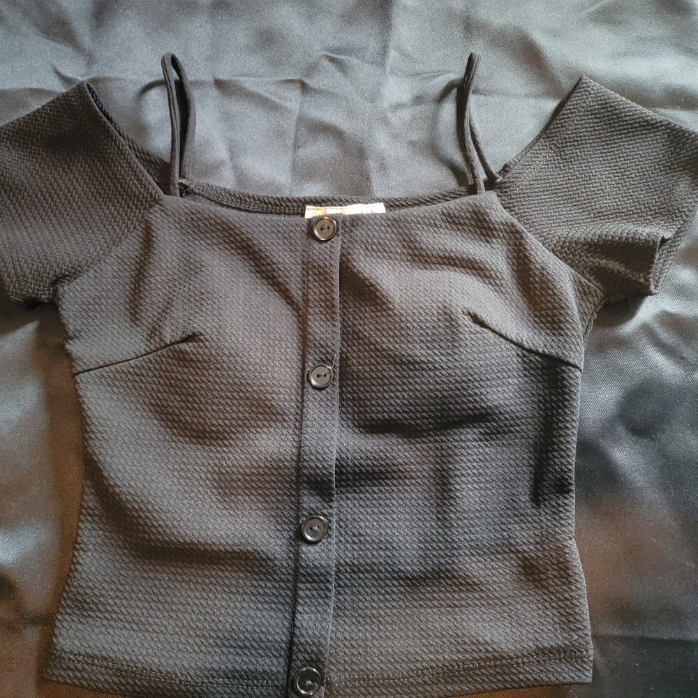 Elegant Black Button-Up Blouse
